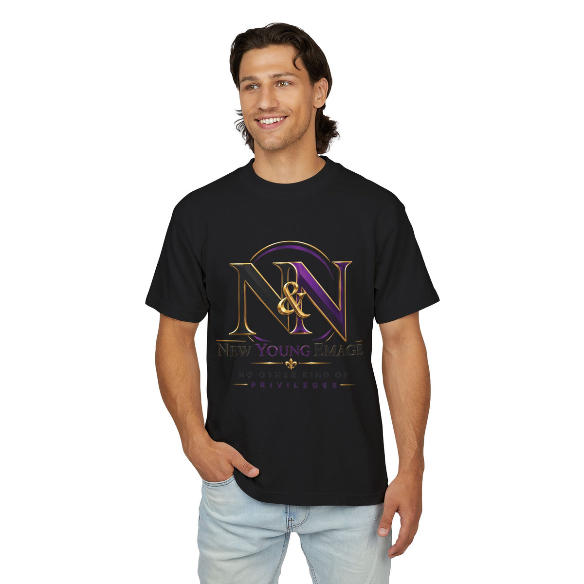 Young Emage Logo Tee — "No Other Kind Of Privileges" Heavy Graphic Tee