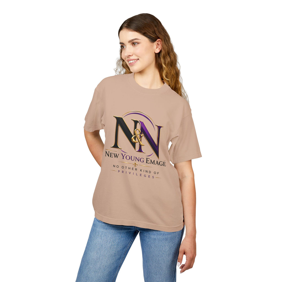 Young Emage Logo Tee — "No Other Kind Of Privileges" Heavy Graphic Tee