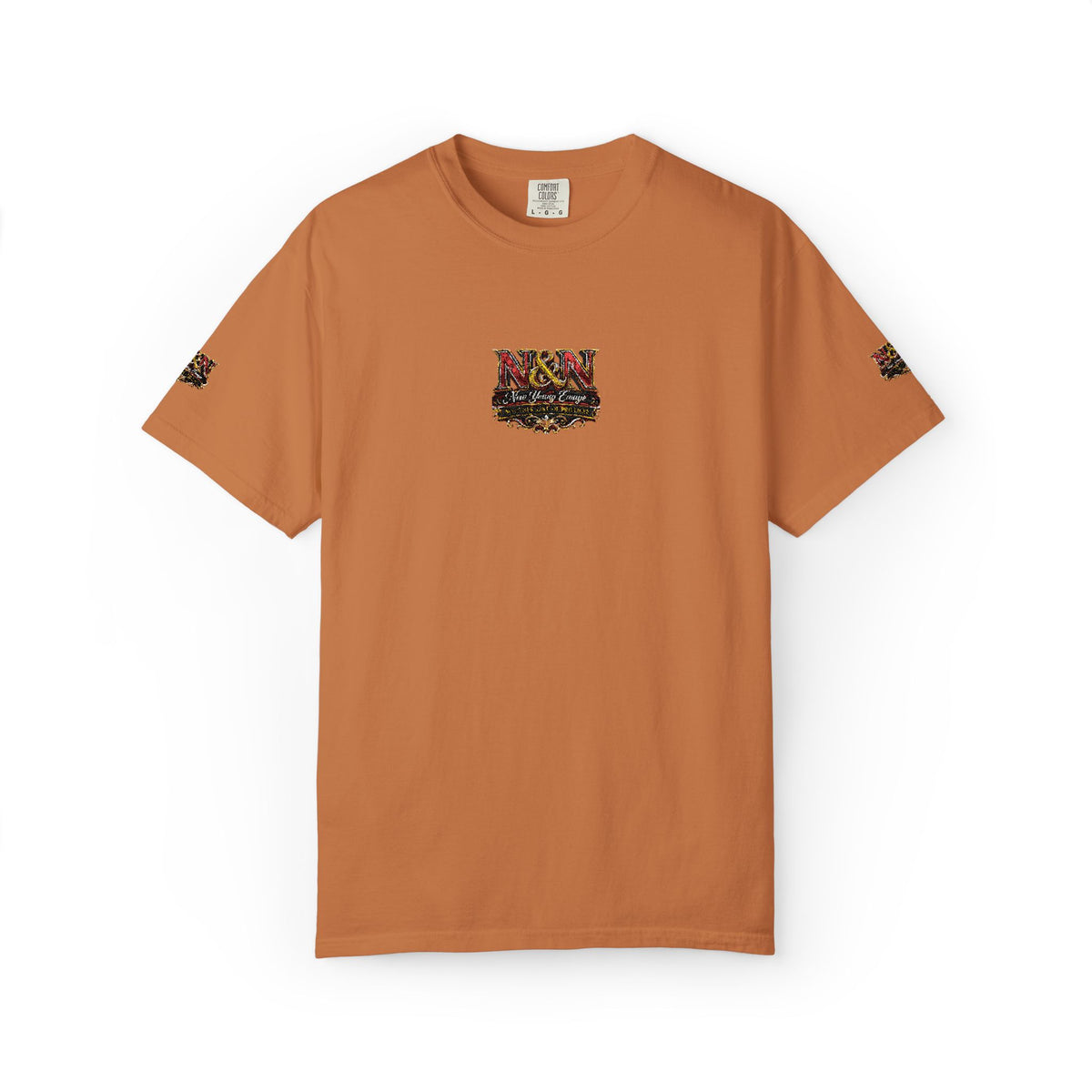 N&N Floral Skull Tee — Small Center & Sleeve Embroidered Graphic T-Shirt
