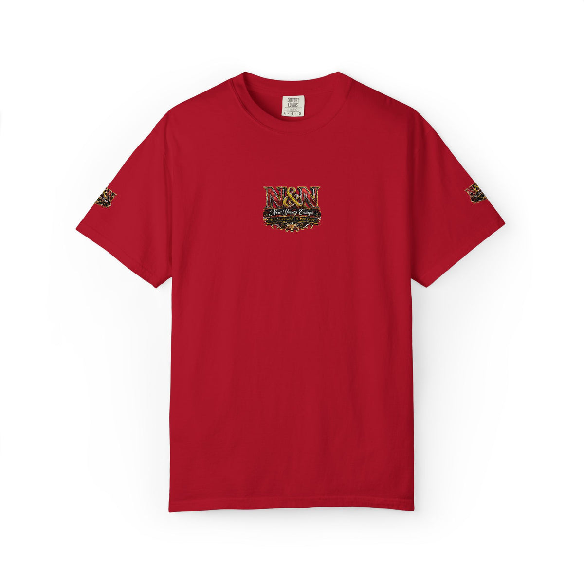 N&N Floral Skull Tee — Small Center & Sleeve Embroidered Graphic T-Shirt