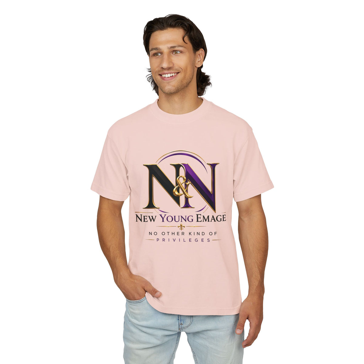 Young Emage Logo Tee — "No Other Kind Of Privileges" Heavy Graphic Tee