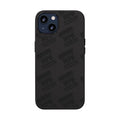 Nokop & Nye Engraved PU Leather Phone Case — Sleek Black Protective Case with Subtle Embossed Logo