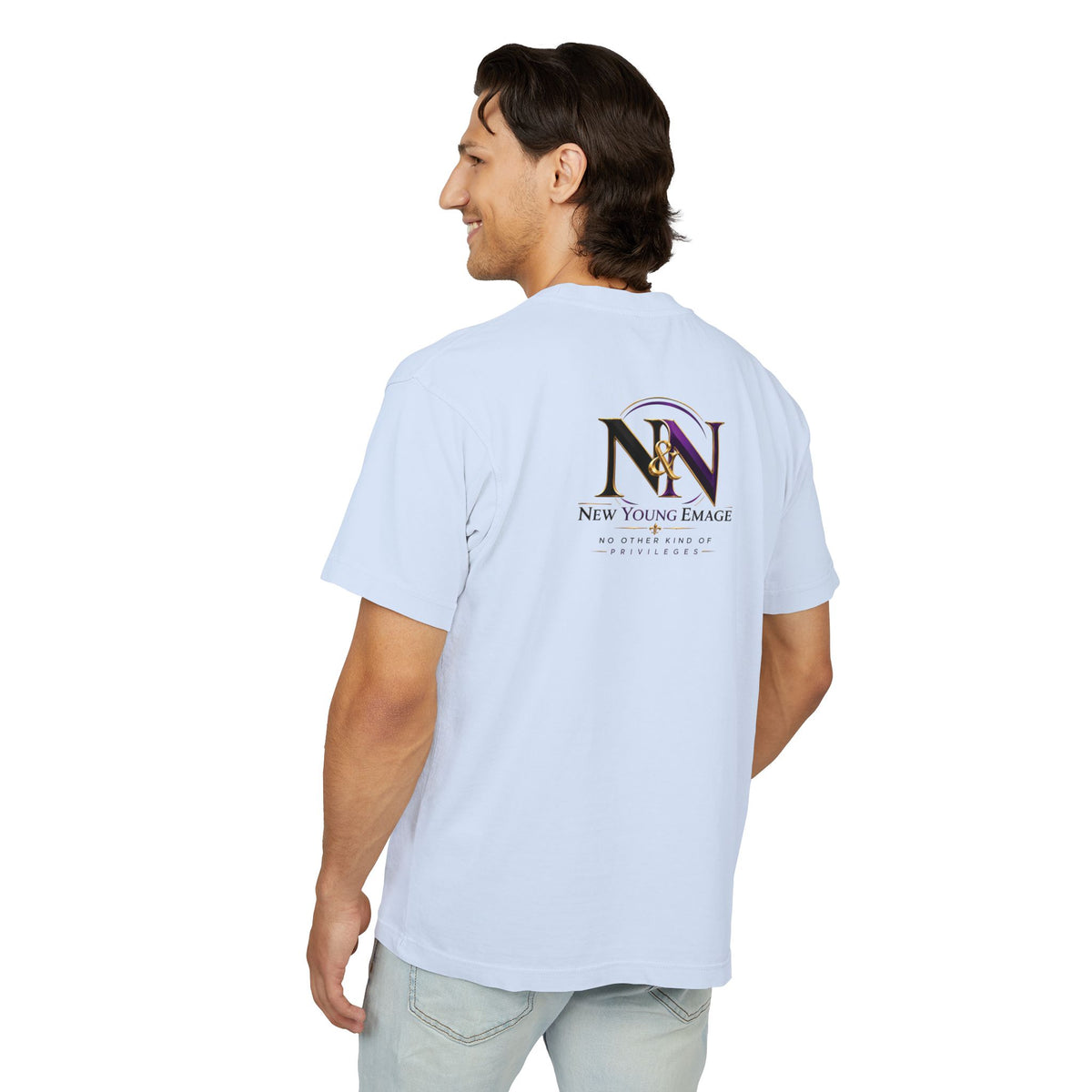 Young Emage Logo Tee — "No Other Kind Of Privileges" Heavy Graphic Tee