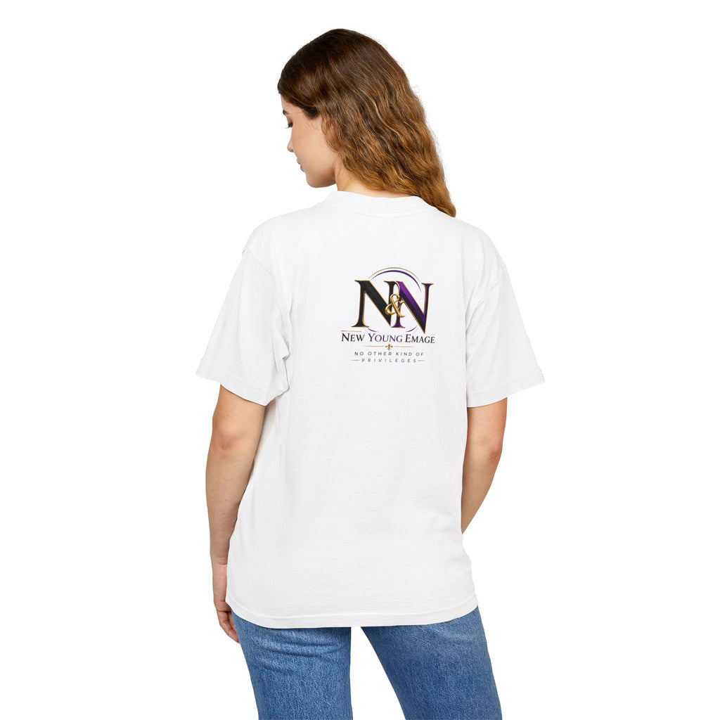 Young Emage Logo Tee — "No Other Kind Of Privileges" Heavy Graphic Tee