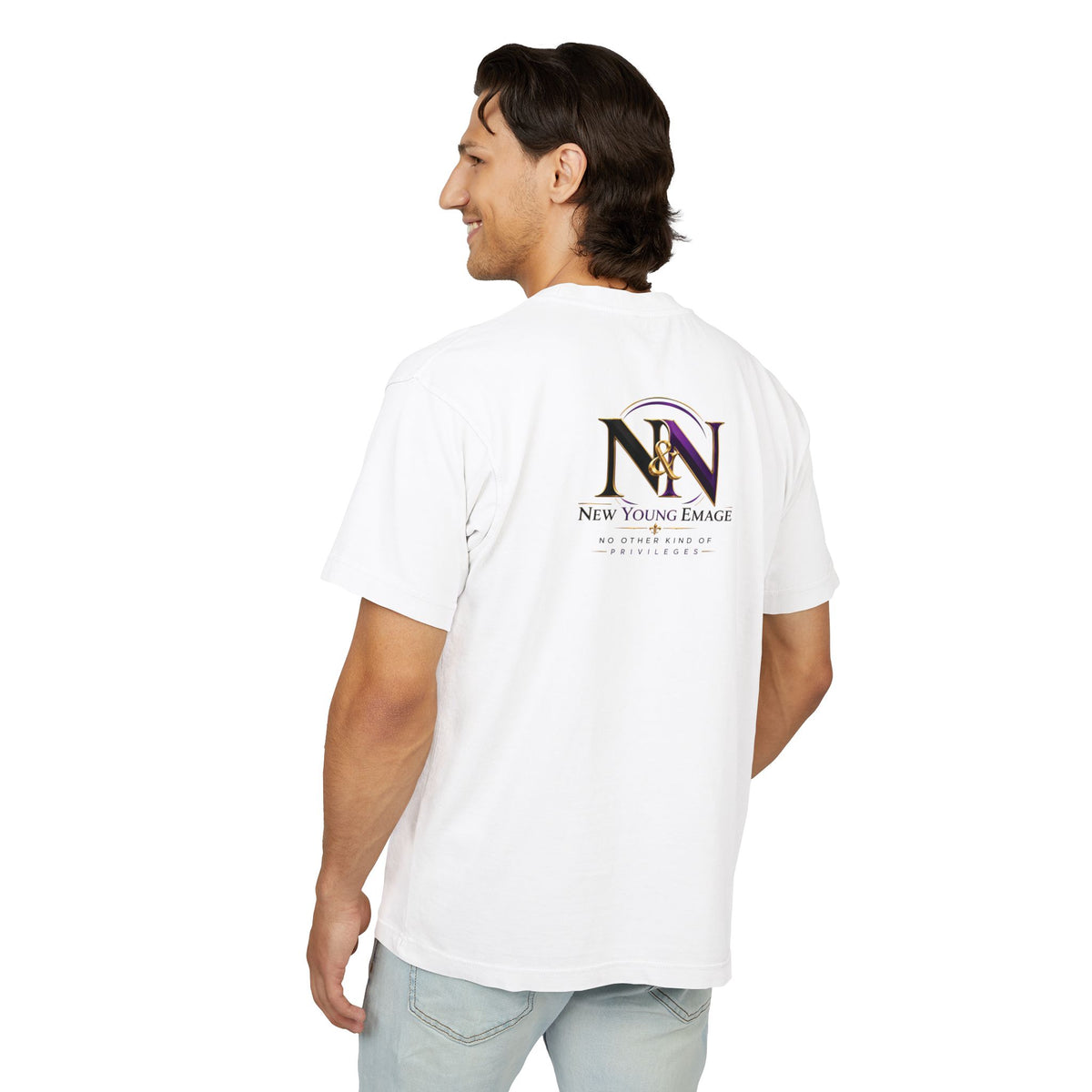Young Emage Logo Tee — "No Other Kind Of Privileges" Heavy Graphic Tee