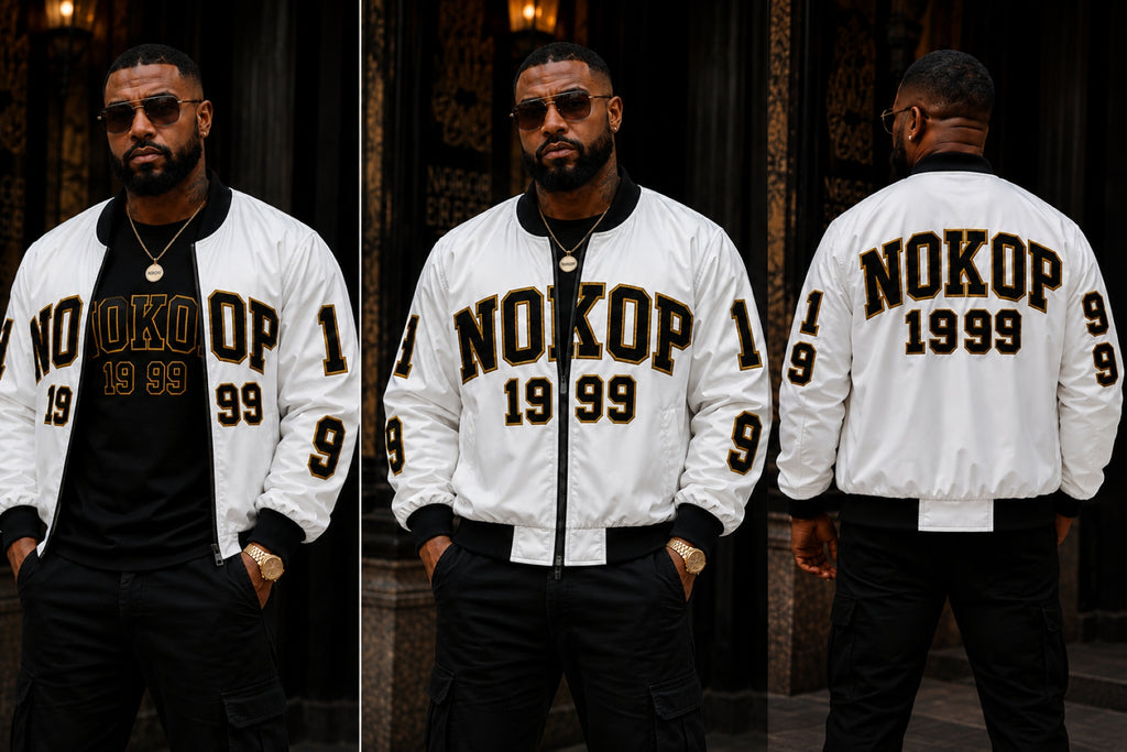 1999 Varsity Bomber Jacket — Men's Retro Letterman-Style Bomber