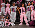 Youth Tee — Pink 'NOKOP & NYE' Streetwear Graphic Tee for Girls