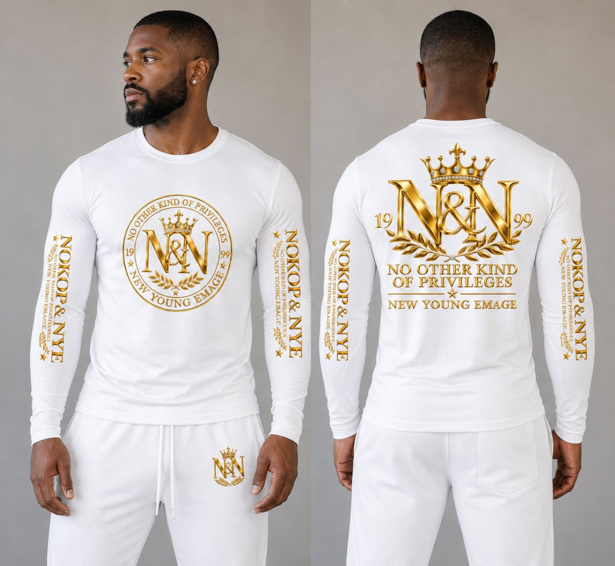 N&N Crown Emblem Long Sleeve Tee — 'Mother Kind of Privilege' Athletic Compression Shirt