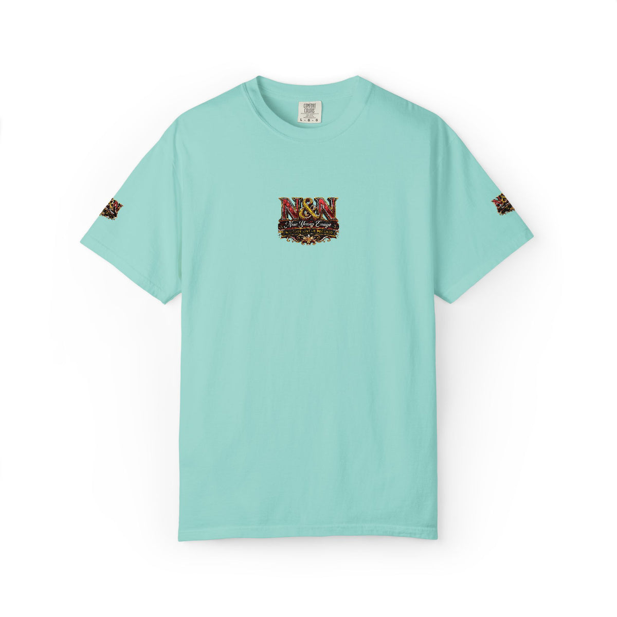 N&N Floral Skull Tee — Small Center & Sleeve Embroidered Graphic T-Shirt
