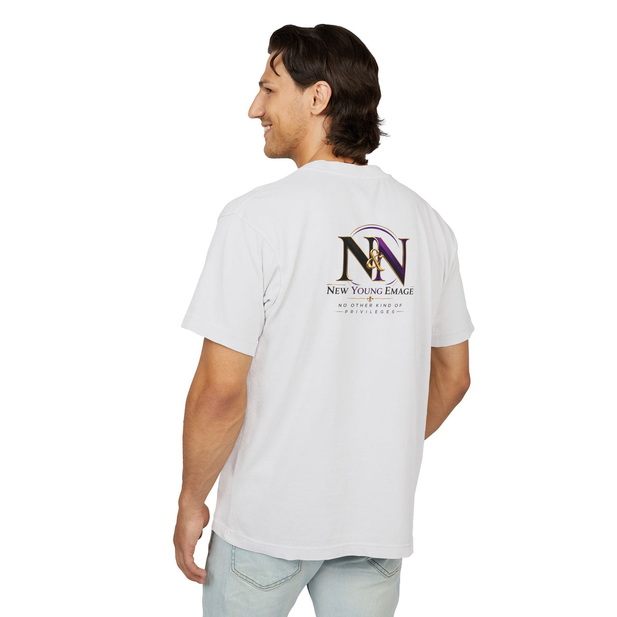 Young Emage Logo Tee — "No Other Kind Of Privileges" Heavy Graphic Tee