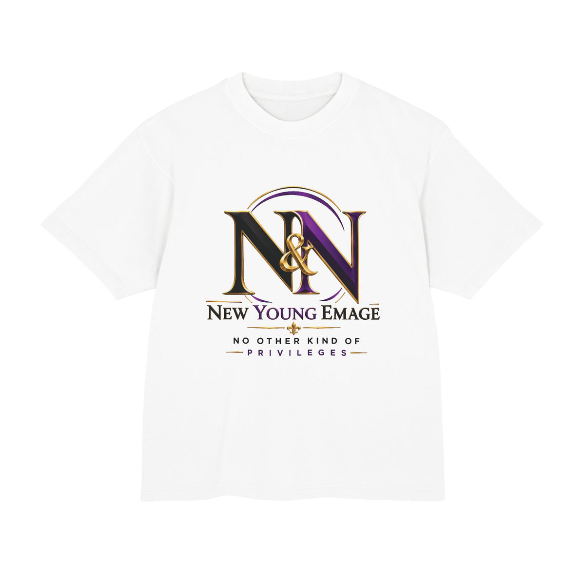 Young Emage Logo Tee — "No Other Kind Of Privileges" Heavy Graphic Tee