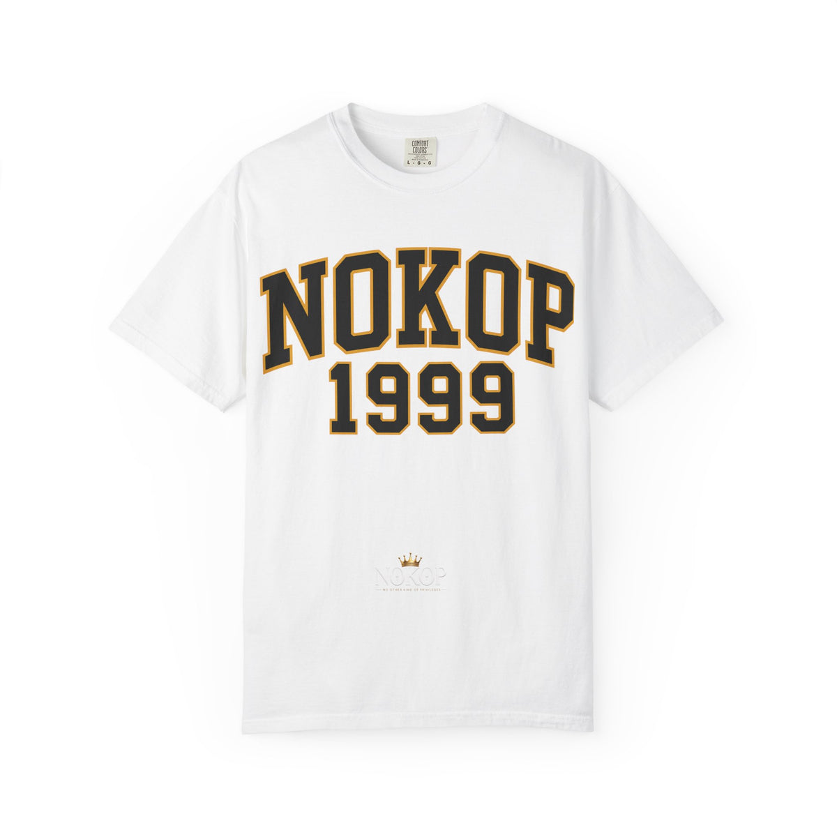 NOKOP 1999 Garment Tee — Vintage Collegiate Block Letter Shirt
