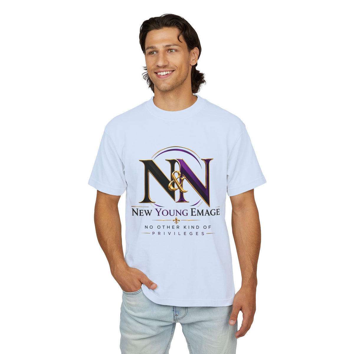 Young Emage Logo Tee — "No Other Kind Of Privileges" Heavy Graphic Tee