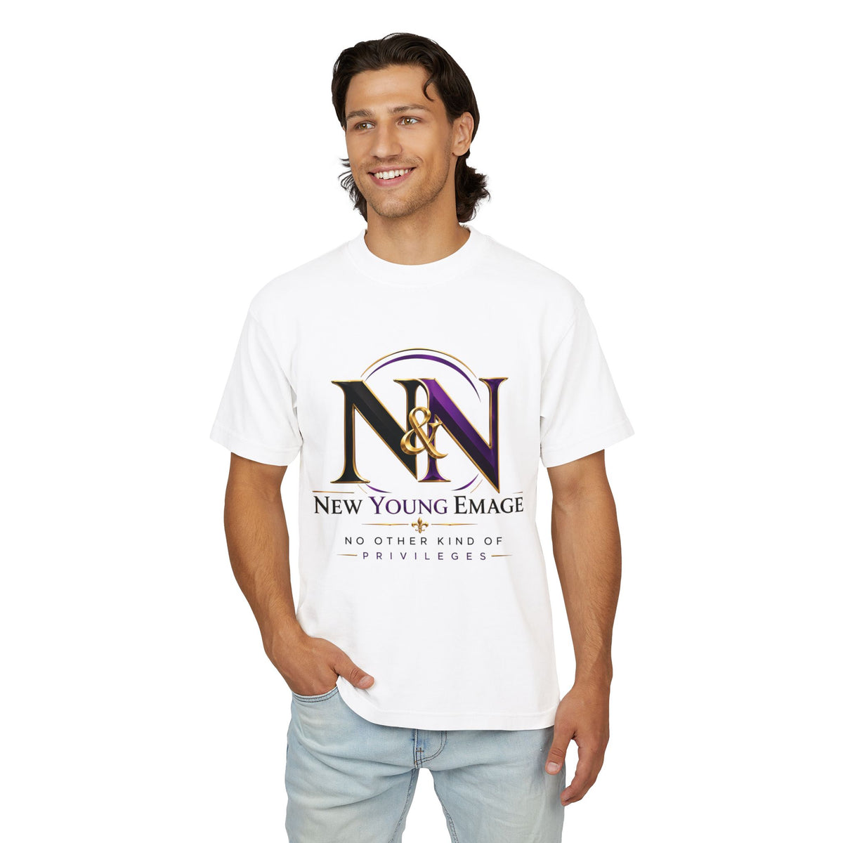 Young Emage Logo Tee — "No Other Kind Of Privileges" Heavy Graphic Tee