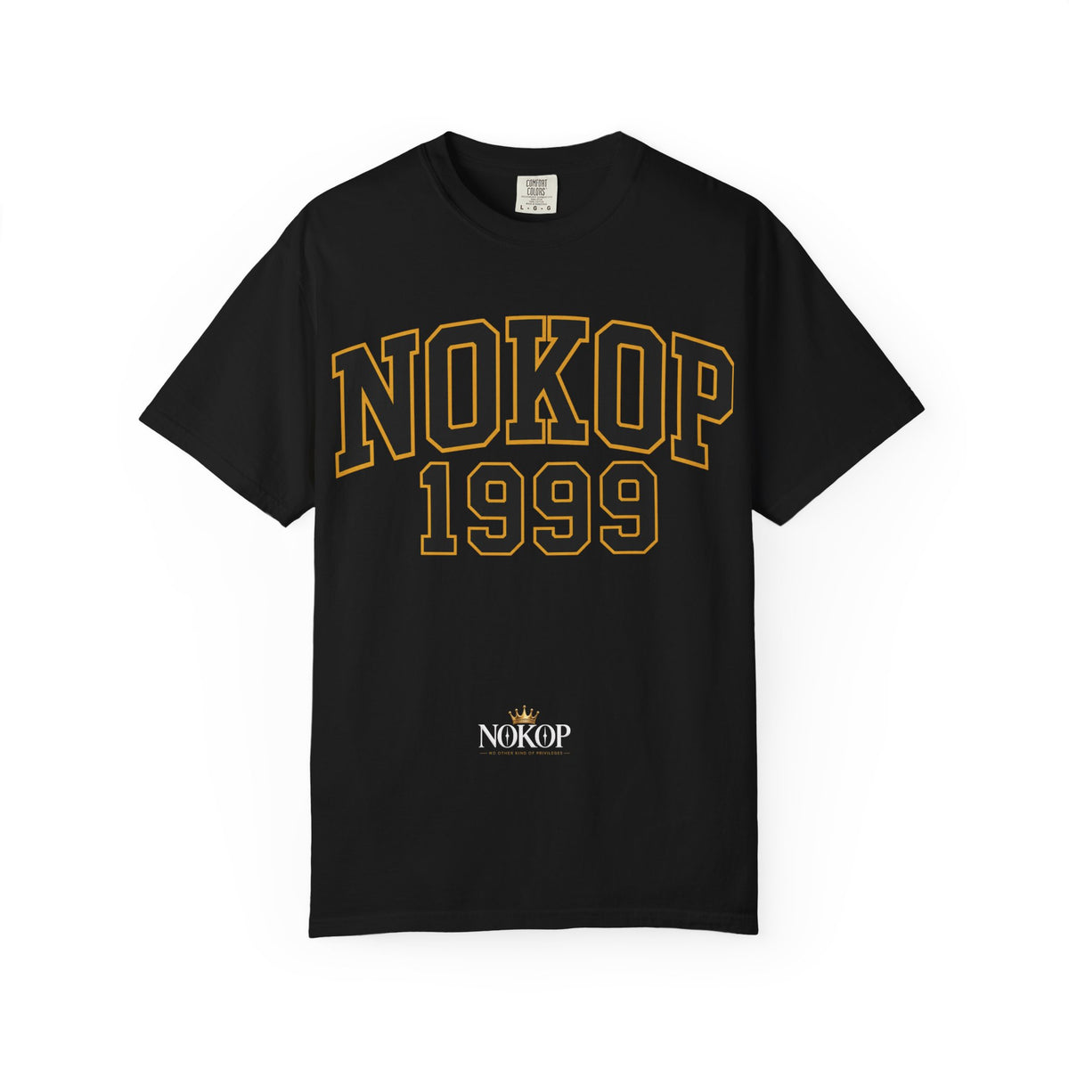 NOKOP 1999 Garment Tee — Vintage Collegiate Block Letter Shirt