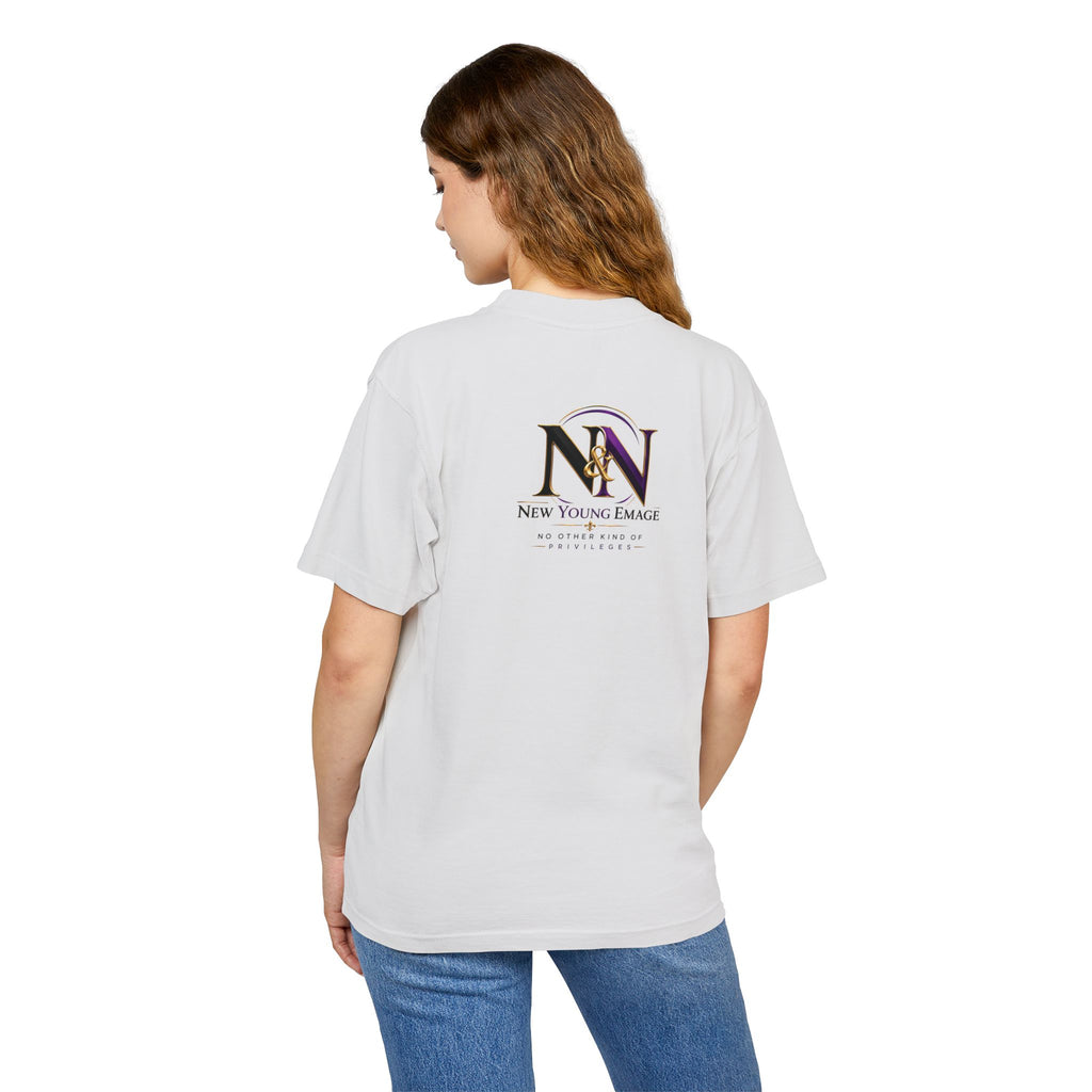 Young Emage Logo Tee — "No Other Kind Of Privileges" Heavy Graphic Tee
