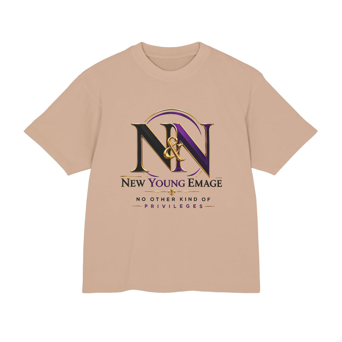 Young Emage Logo Tee — "No Other Kind Of Privileges" Heavy Graphic Tee