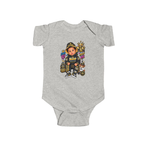Baby NOKOP Bodysuit — 'King of the Block' Urban Baby Graphic Onesie