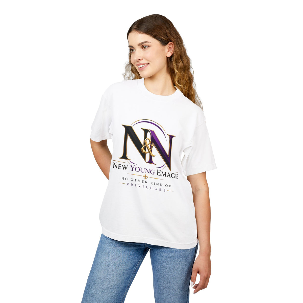 Young Emage Logo Tee — "No Other Kind Of Privileges" Heavy Graphic Tee